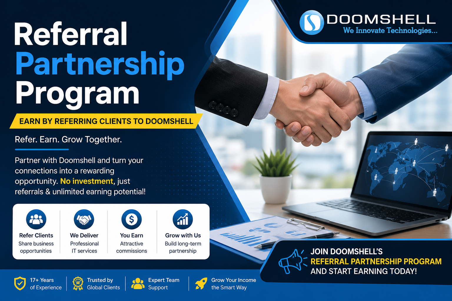 Referral Partnership Program: Earn by Referring Clients to Doomshell