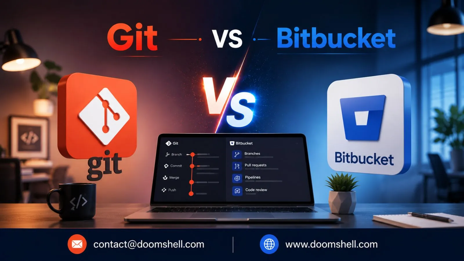 Git vs Bitbucket 2026: Key Differences, Features, Use Cases & Complete Comparison